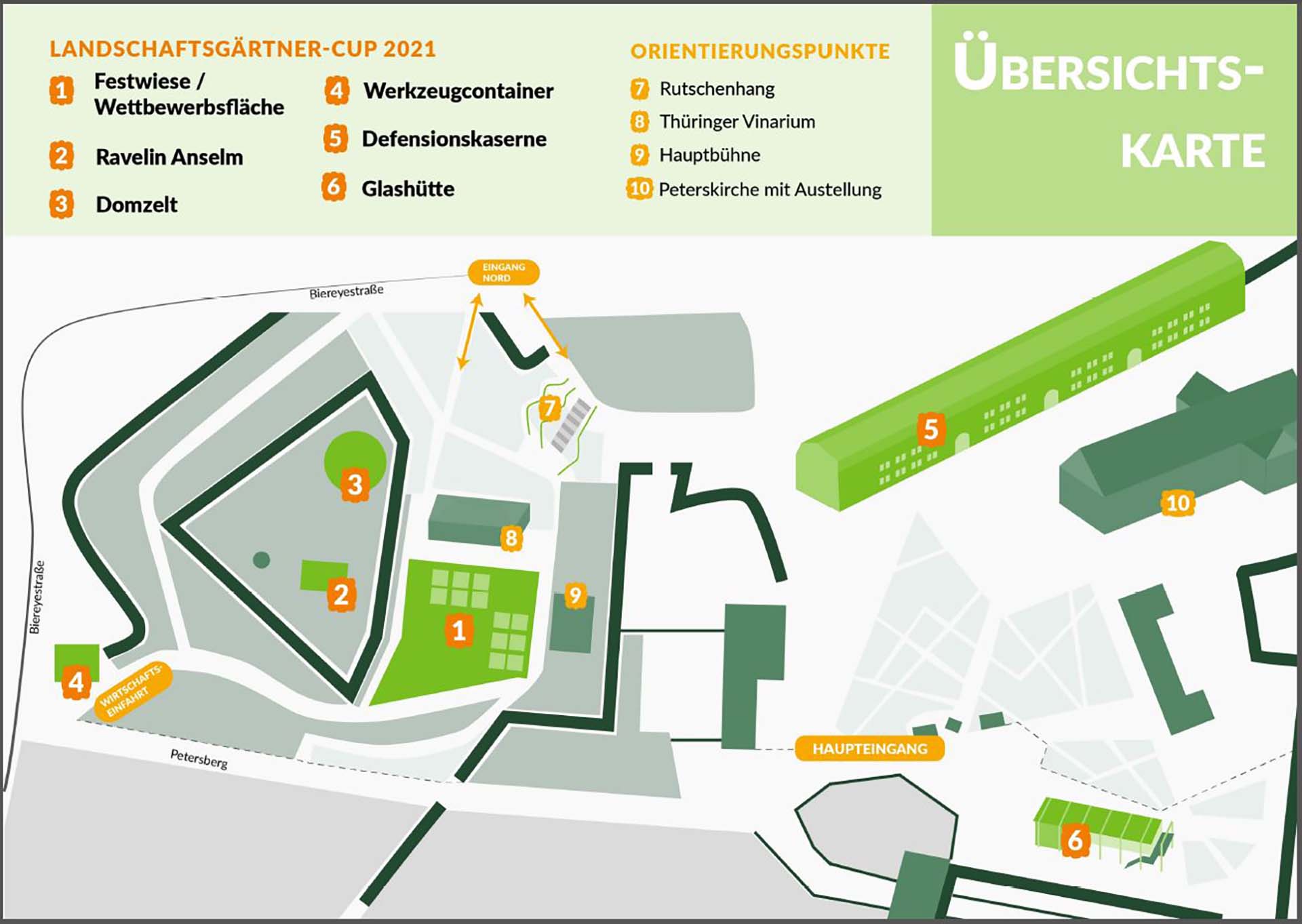 Der Veranstaltungsort - der Zeitplan