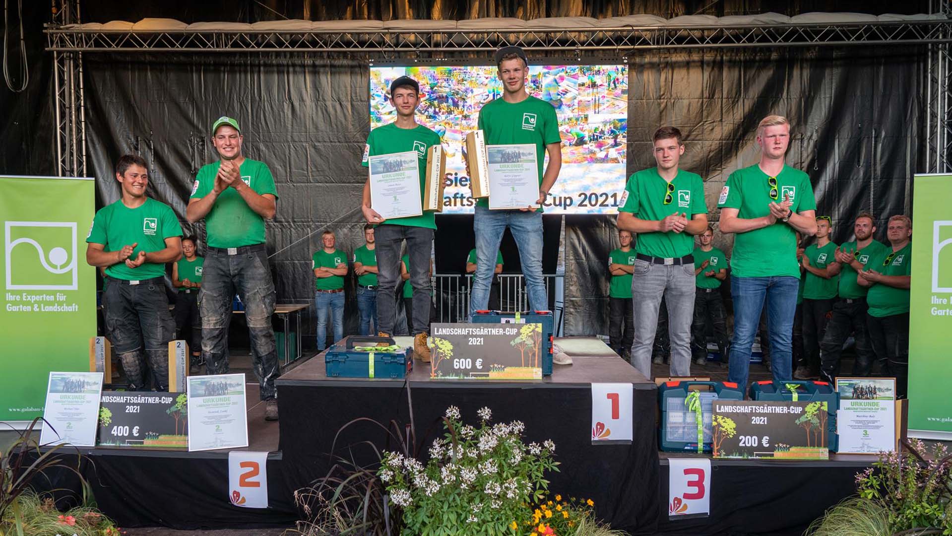 Landschaftsgärtner-Cup 2021 - gemeinsam erfolgreich - starke Teams auf dem Podium