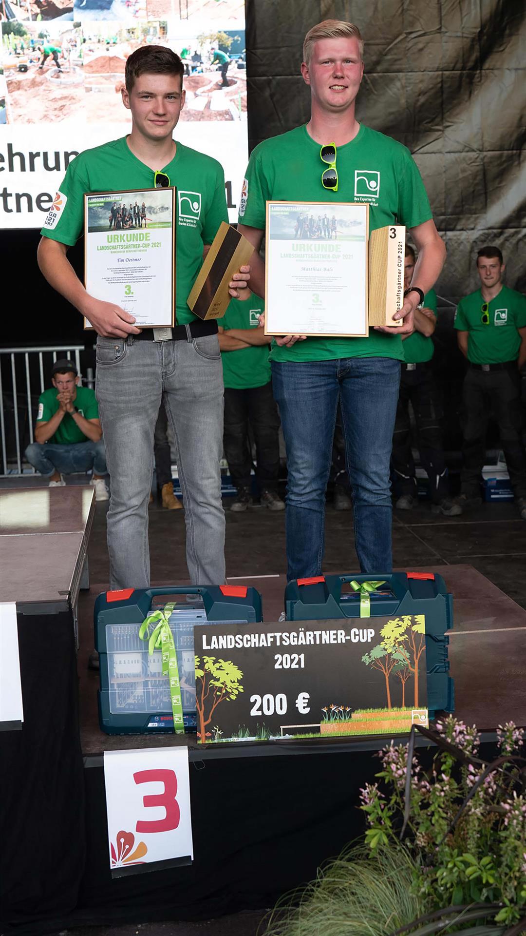 Landschaftsgärtner-Cup 2021 - Platz 3 Team Nordrhein-Westfalen