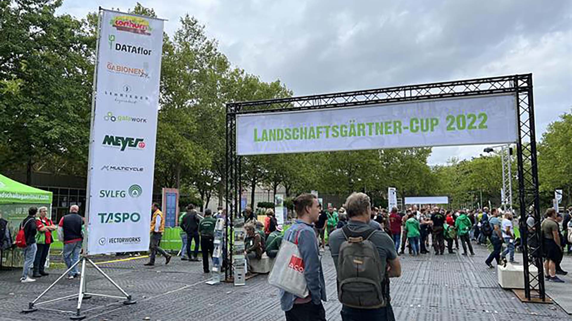 Landschaftsgärtner-Cup 2022: für Messegäste nicht zu übersehen 