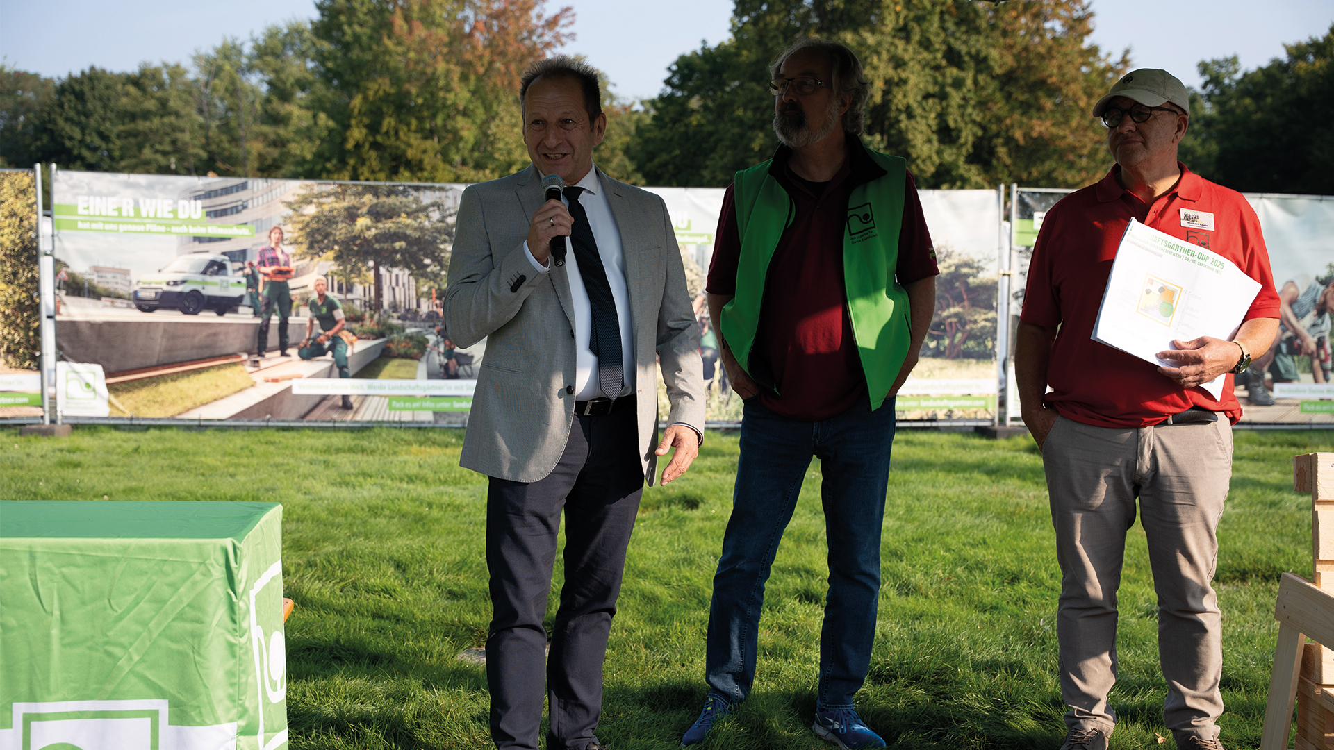 Landschaftsgärtner-Cup im Britzer Garten die Eröffnungsrede von Thomas Banzhaf