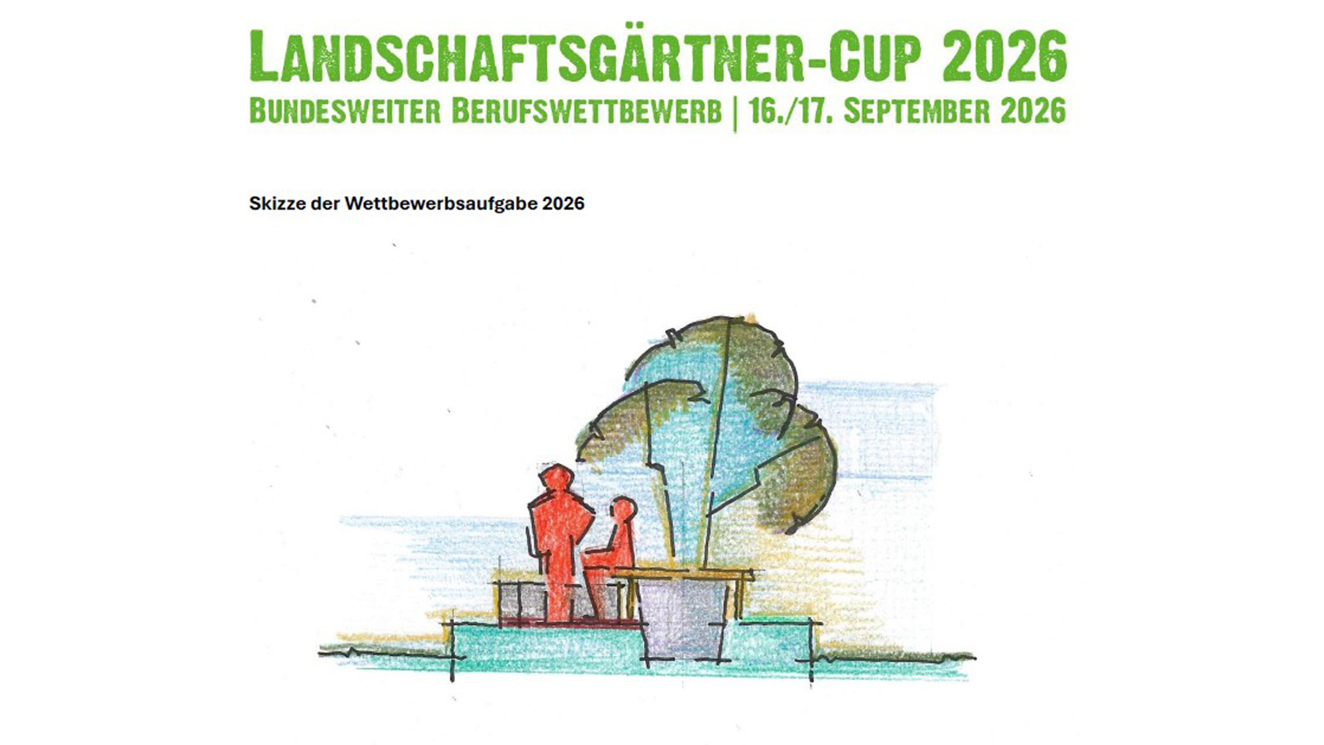 Landschaftsgärtner-Cup 2026 Aufgabenskizze seitliche Ansicht