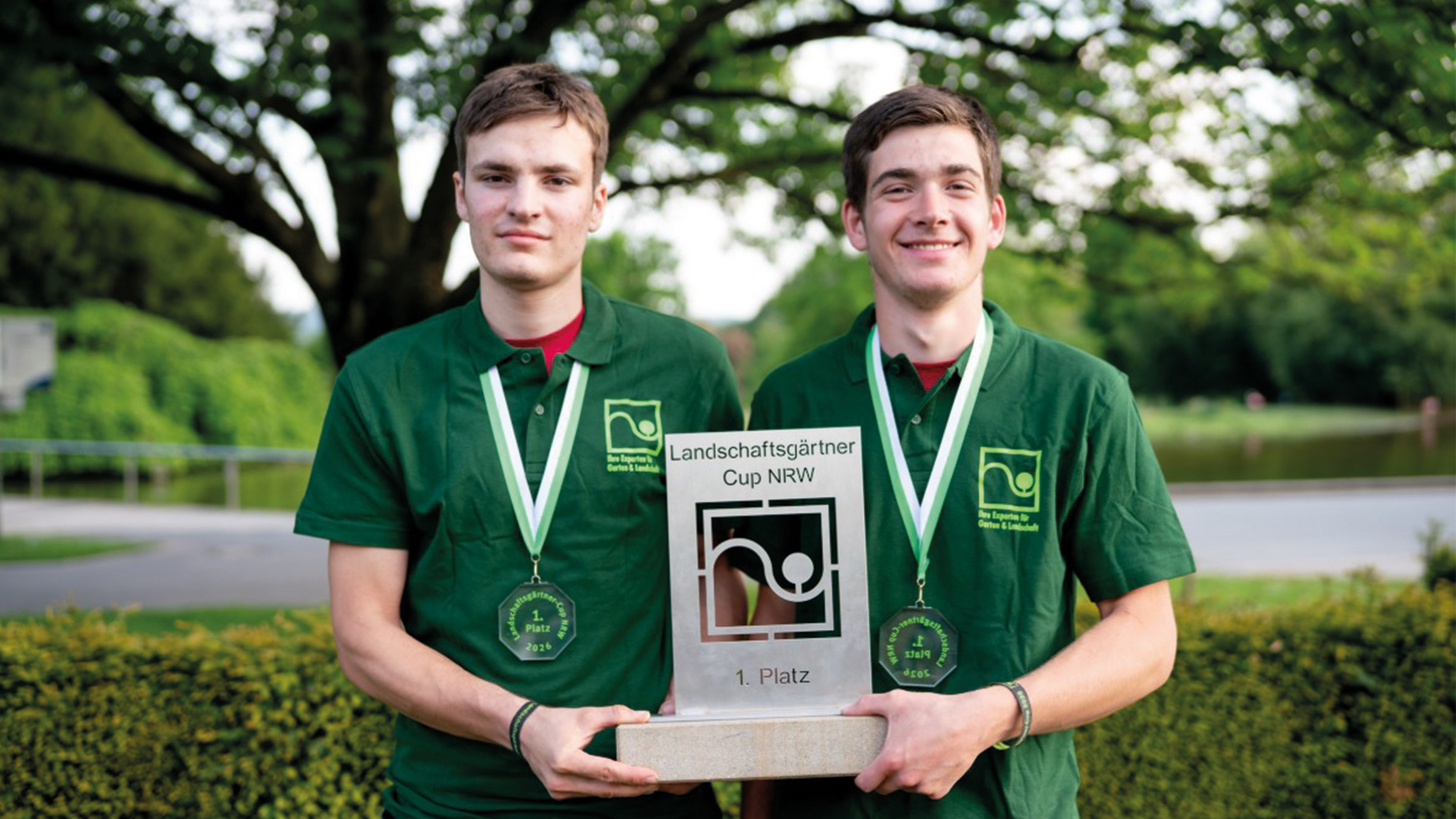 Leon Keller und Marvin Mühlhoff, Gartenplan Esken & Hinrichs, Leichlingen