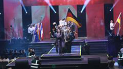 Tosenden Applaus gab es auch für die deutsche Mannschaft beim Einzug der Nationen