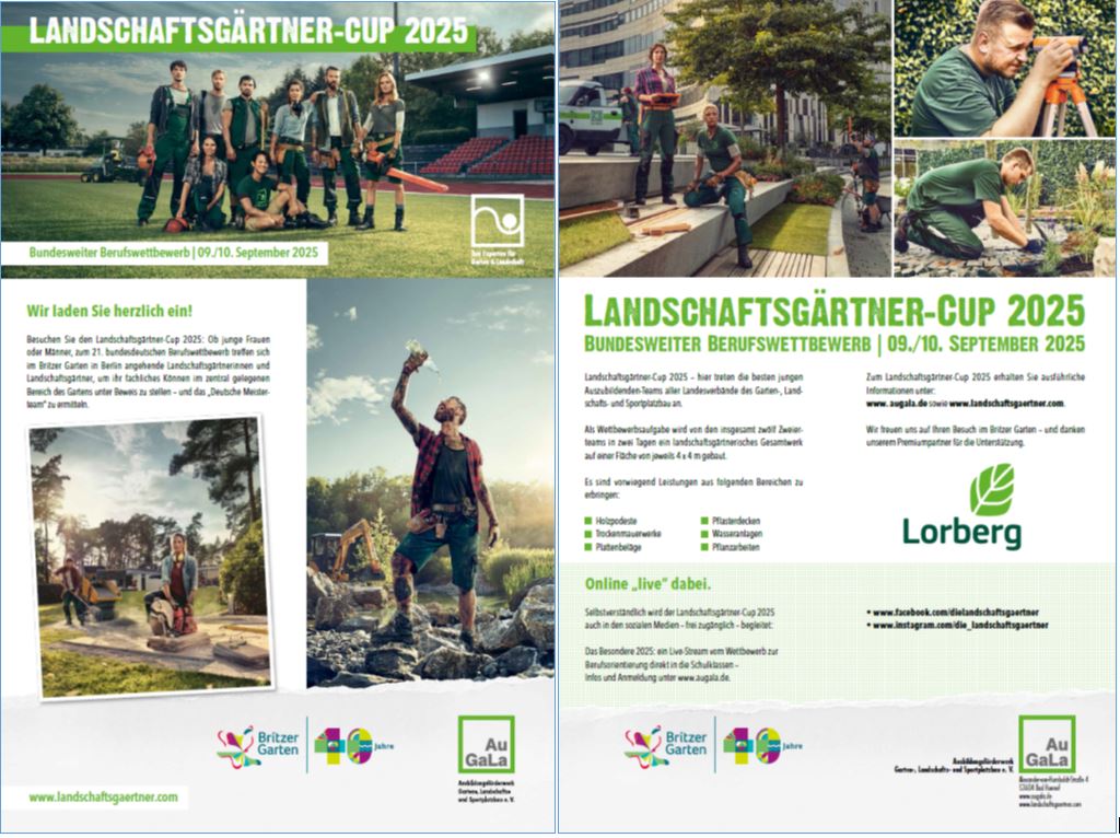 Faltblatt zum Landschaftsgärtner-Cup 2025